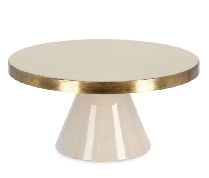 Bizzotto Vassoi E Centro Tavola>ALZATA DECORATIVA VELMA ORO BEIGE D30