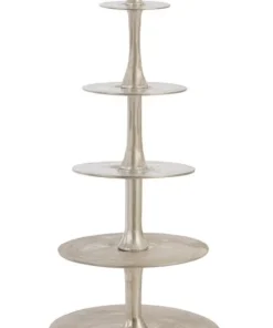Bizzotto Vassoi E Centro Tavola>ALZATA 5P DECORATIVA MALLET ARGENTO H152