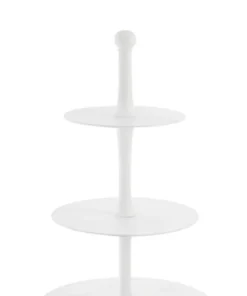 Bizzotto Vassoi E Centro Tavola>ALZATA 3P DECORATIVA MALLET BIANCO H82