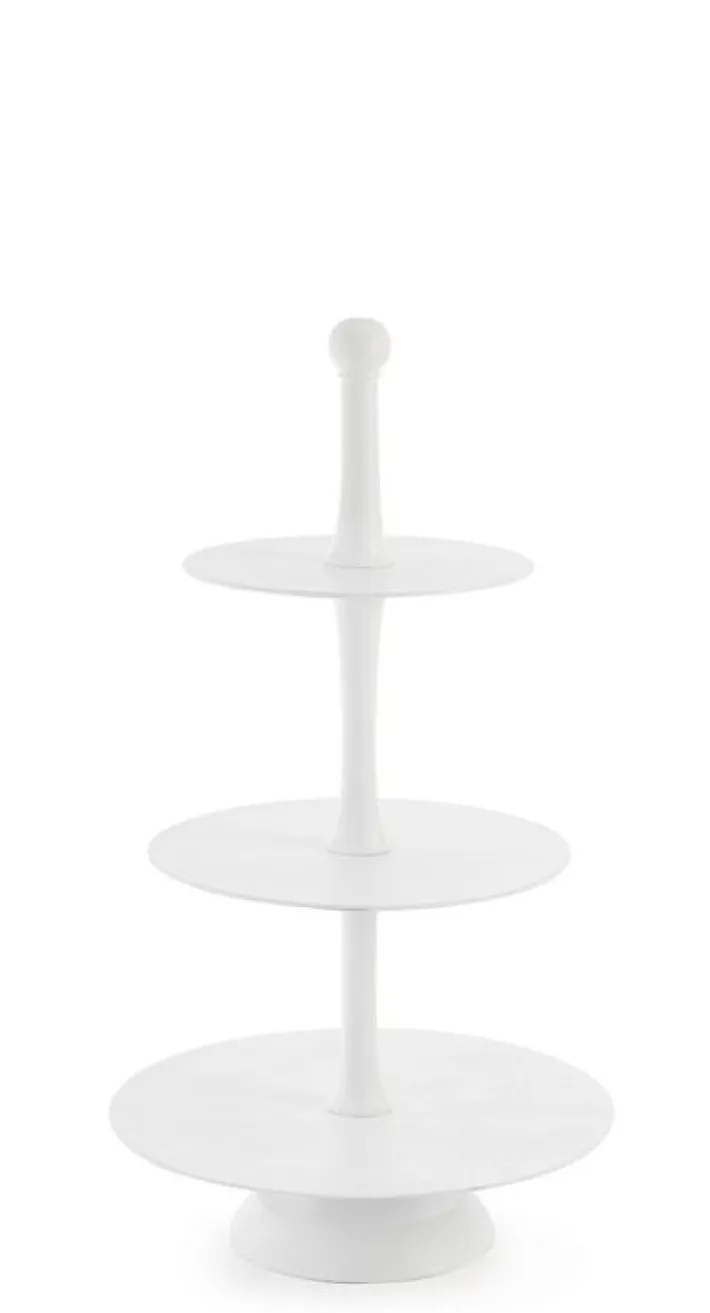 Bizzotto Vassoi E Centro Tavola>ALZATA 3P DECORATIVA MALLET BIANCO H82