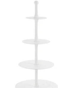 Bizzotto Vassoi E Centro Tavola>ALZATA 4P DECORATIVA MALLET BIANCO H123
