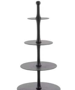 Bizzotto Vassoi E Centro Tavola>ALZATA 4P DECORATIVA MALLET NERO H123