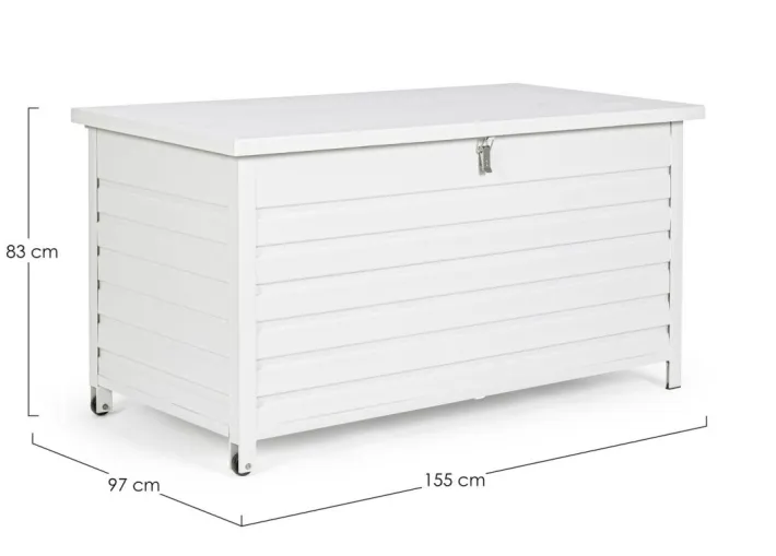 Bizzotto Carrelli E Bauli>BAULE CON RUOTE IN ALLUMINIO BIANCO YK11 - ATLANTIC