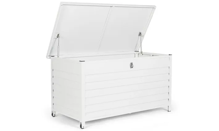 Bizzotto Carrelli E Bauli>BAULE PORTA CUSCINI SMALL CON RUOTE BIANCO YK11 - ATLANTIC