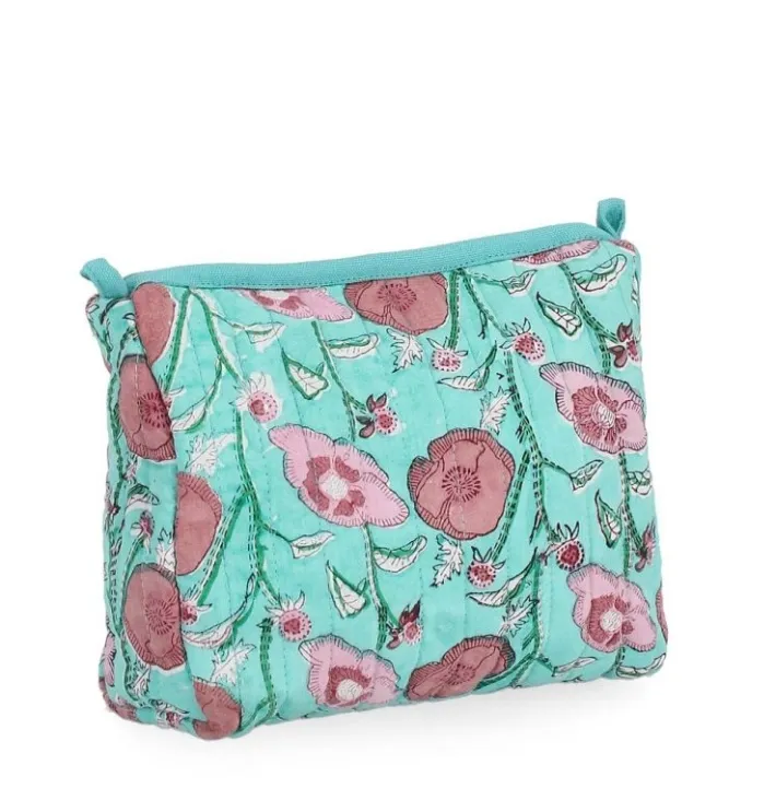 Bizzotto Accessori In Tessuto>BEAUTYCASE EMELIE RETT TURCHESE 21X17