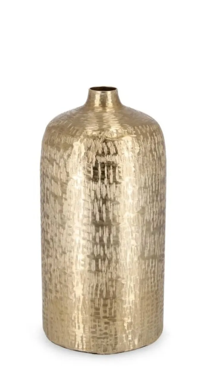 Bizzotto Coprivasi>BOTTIGLIA DECORATIVA LATHE ORO H38