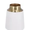 Bizzotto Coprivasi>BOTTIGLIA DECORATIVA SAAD BIANCO ORO H10