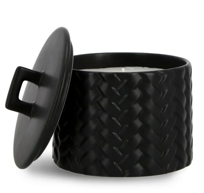 Bizzotto Candele>CANDELA C-COPERCHIO TWINE NERO Ø14,5