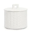 Bizzotto Candele>CANDELA C-COPERCHIO TWINE BIANCO Ø14,5