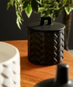 Bizzotto Candele>CANDELA C-COPERCHIO TWINE NERO Ø9,5