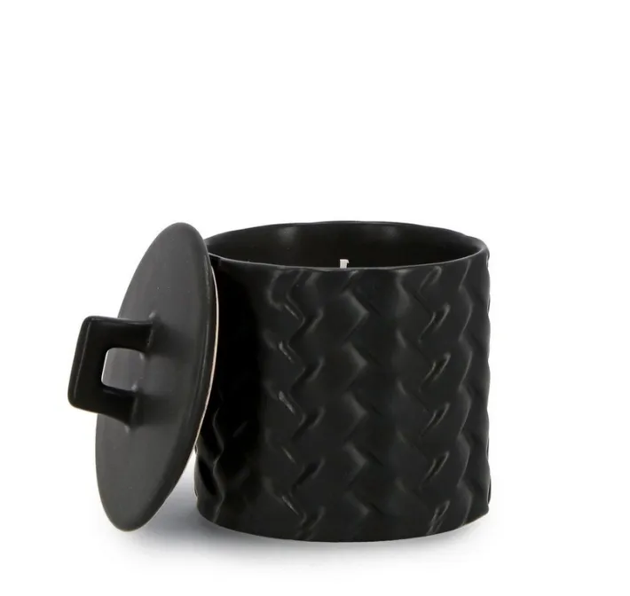 Bizzotto Candele>CANDELA C-COPERCHIO TWINE NERO Ø9,5