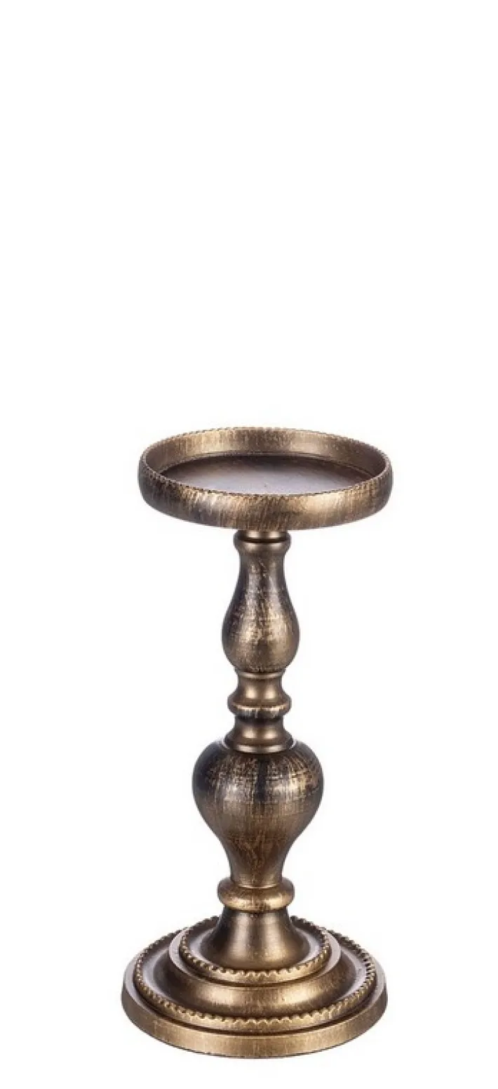 Bizzotto Portacandele>CANDELABRO DARIKA 1FUOCO BRUNITO H25,5