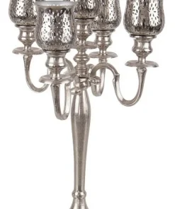 Bizzotto Portacandele>CANDELABRO SHARYN 5FUOCHI ARGENTO H62