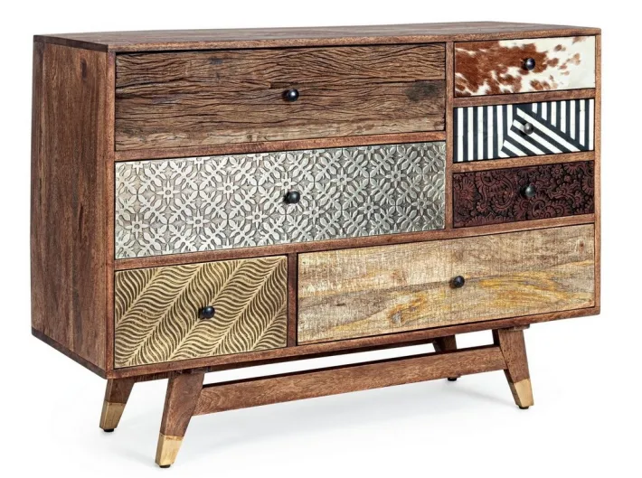 Bizzotto Comò E Cassettiere>CASSETTIERA IN LEGNO - DHAVAL