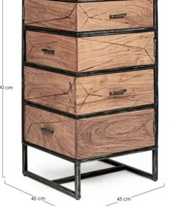 Bizzotto Comò E Cassettiere>CASSETTIERA IN LEGNO - EGON