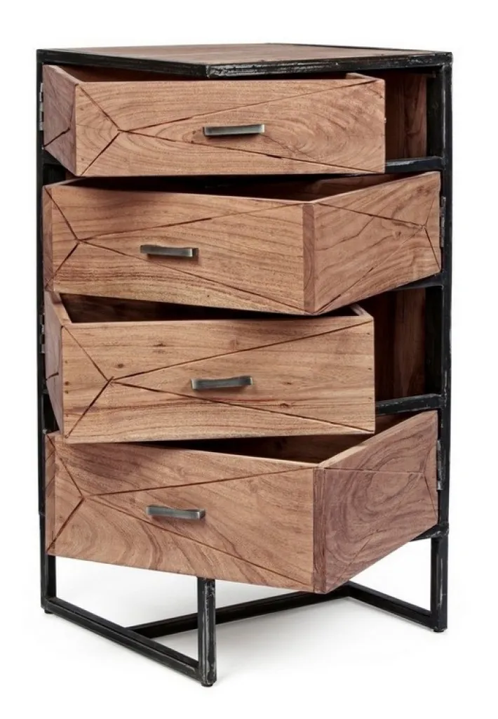 Bizzotto Comò E Cassettiere>CASSETTIERA IN LEGNO - EGON