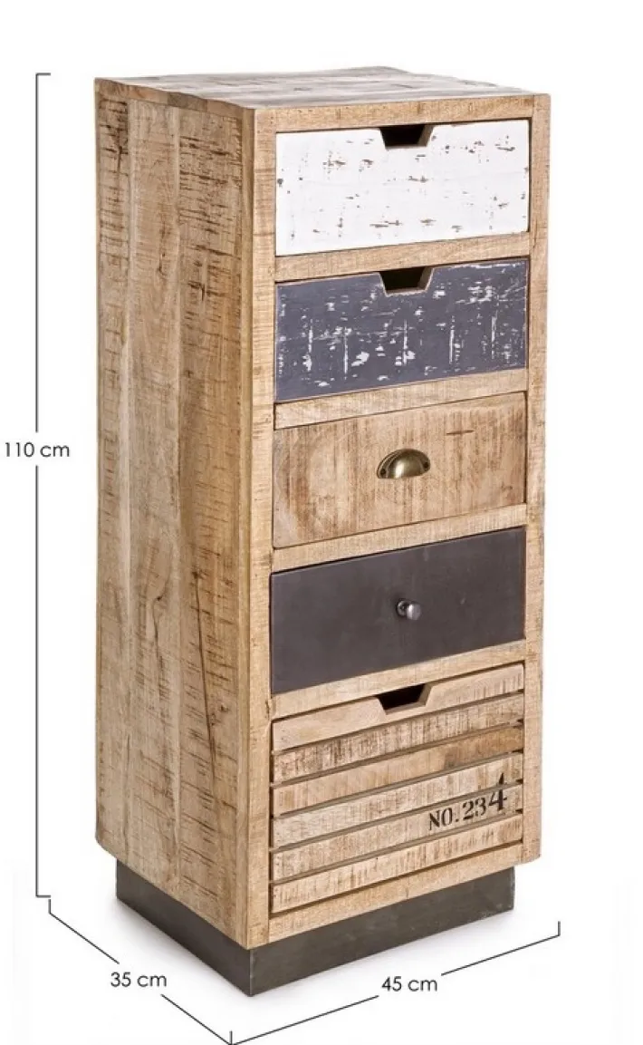 Bizzotto Comò E Cassettiere>CASSETTIERA IN LEGNO - TUDOR