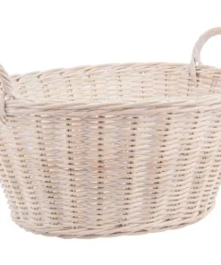 Bizzotto Ceste Decorative>CESTO 2M NARRA OVALE SBIANCATO