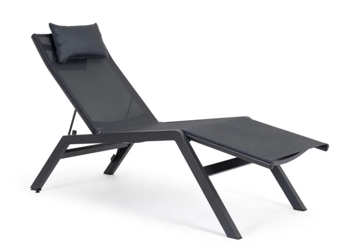 Bizzotto Lettini, Sdraio E Chaise Longue>CHAISE LONGUE IN ALLUMINIO ANTRACITE JX55 - KRION