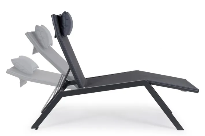 Bizzotto Lettini, Sdraio E Chaise Longue>CHAISE LONGUE IN ALLUMINIO ANTRACITE JX55 - KRION