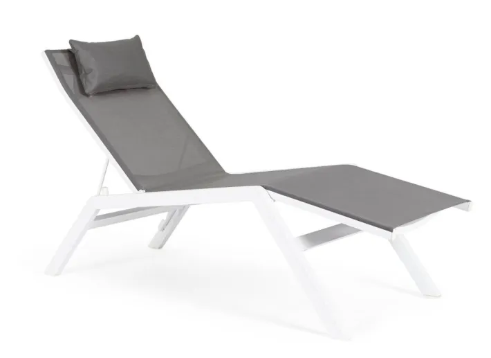 Bizzotto Lettini, Sdraio E Chaise Longue>CHAISE LONGUE IN ALLUMINIO BIANCO JX11 - KRION