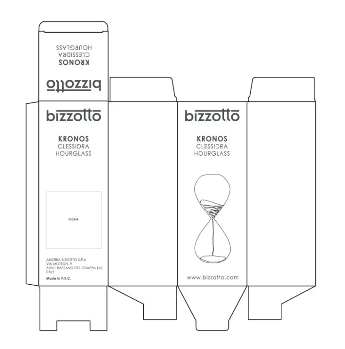 Bizzotto Oggettistica>CLESSIDRA KRONOS BIANC PERL-BIANC H29,3