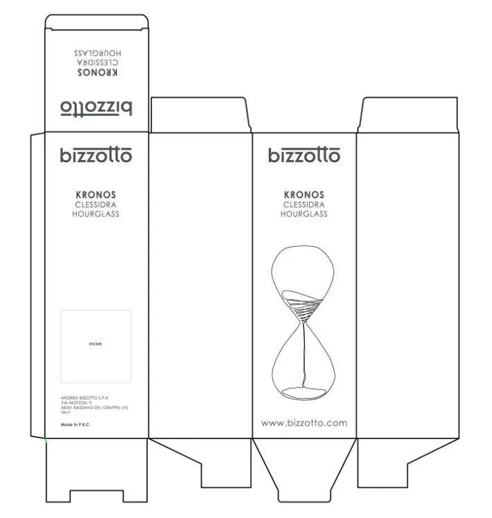 Bizzotto Oggettistica>CLESSIDRA KRONOS TRASPAREN-MARRONE H38,3