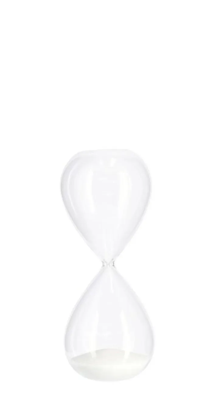 Bizzotto Oggettistica>CLESSIDRA KRONOS TRASPARENT-BIANCO H20,3