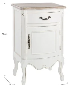 Bizzotto Comodini>COMODINO IN LEGNO - JUSTINE