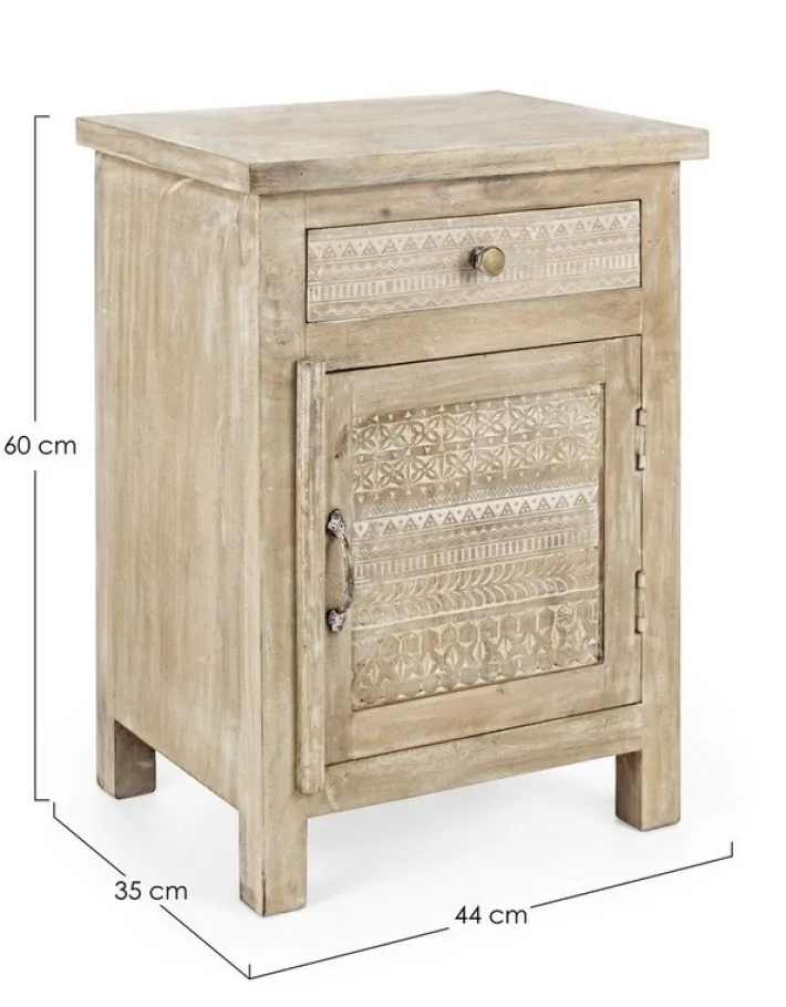 Bizzotto Comodini>COMODINO IN LEGNO - MAYRA