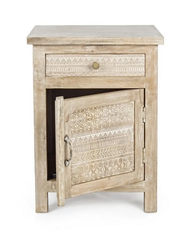 Bizzotto Comodini>COMODINO IN LEGNO - MAYRA