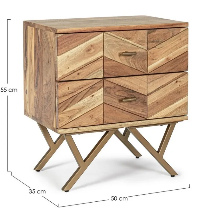 Bizzotto Comodini>COMODINO IN LEGNO - RAIDA