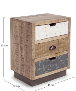 Bizzotto Comodini>COMODINO IN LEGNO - TUDOR