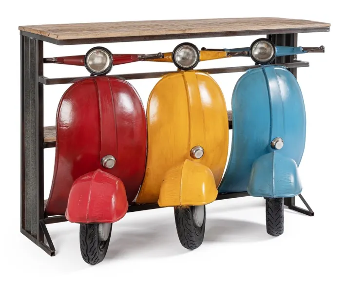 Bizzotto Carrelli Ed Espositori>CONSOLLE BAR TRIS VESPA COLOR