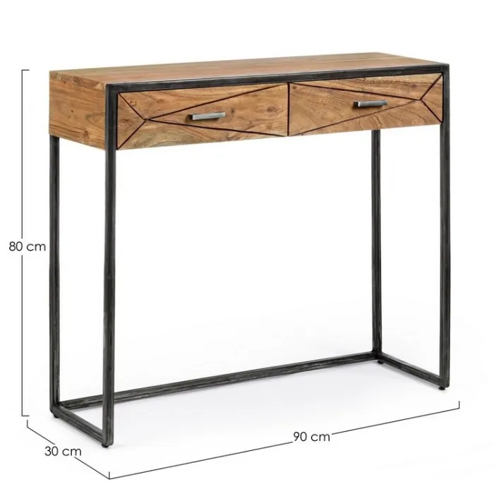 Bizzotto Consolle>CONSOLLE IN LEGNO 2 CASSETTI - EGON