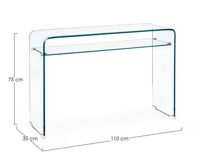 Bizzotto Consolle>CONSOLLE IN VETRO 110X35 - IRIDE