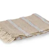 Bizzotto Coperte>COPERTA JAWLA NATURALE BLU 130X170