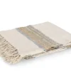 Bizzotto Coperte>COPERTA KOTRI CREMA NATURALE BLU 130X170
