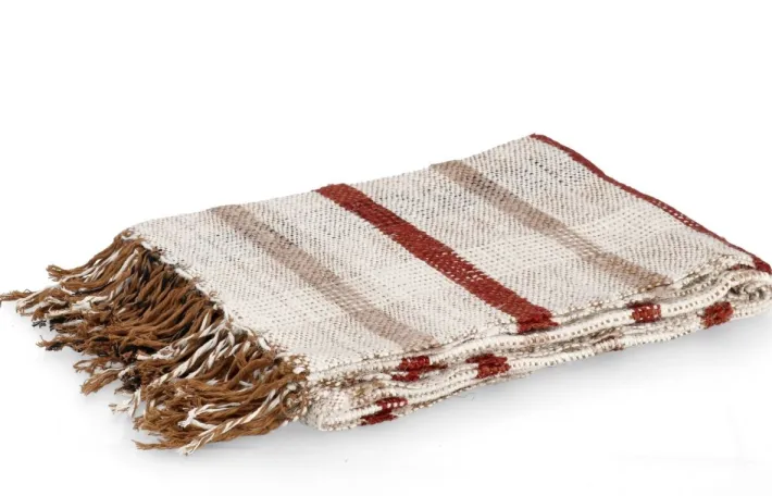 Bizzotto Coperte>COPERTA RAYRA NATURALE MARRONE 130X170
