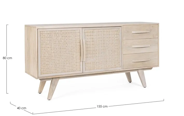 Bizzotto Credenze>CREDENZA 2 ANTE IN LEGNO - SAHANA