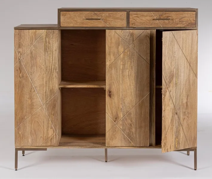 Bizzotto Credenze>CREDENZA ALTA IN LEGNO - JAIDEV