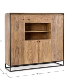 Bizzotto Credenze>CREDENZA ALTA IN LEGNO SHEESHAM - NARTAN