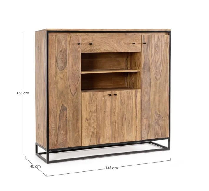 Bizzotto Credenze>CREDENZA ALTA IN LEGNO SHEESHAM - NARTAN