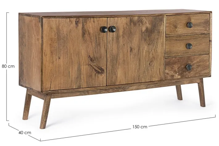 Bizzotto Credenze>CREDENZA IN LEGNO - SYLVESTER