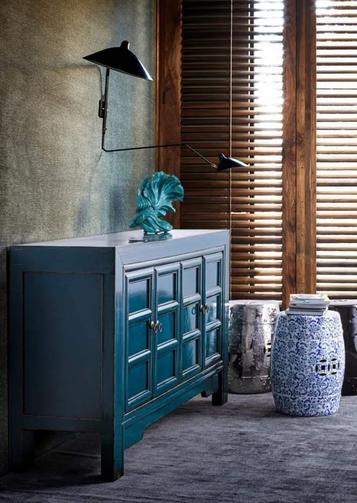 Bizzotto Credenze>CREDENZA IN LEGNO BLU - JINAN