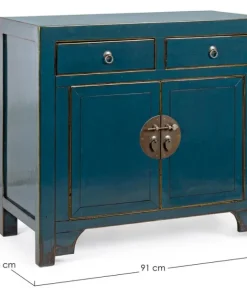 Bizzotto Credenze>CREDENZA IN LEGNO BLU- JINAN