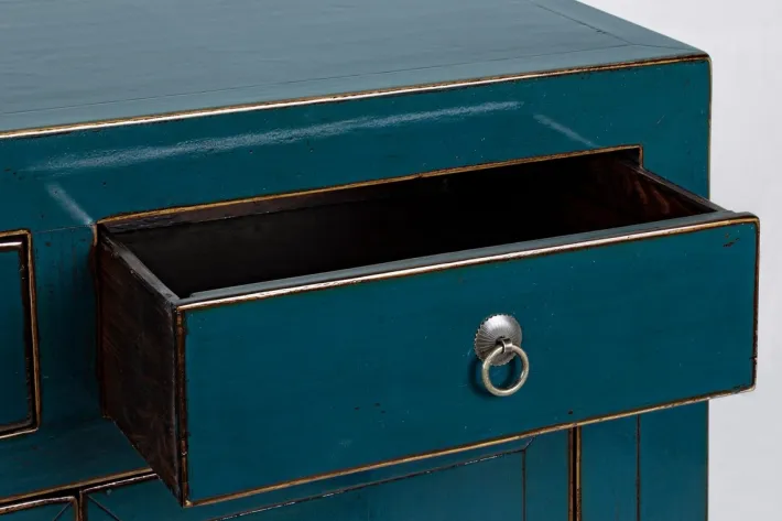 Bizzotto Credenze>CREDENZA IN LEGNO BLU- JINAN