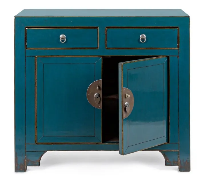 Bizzotto Credenze>CREDENZA IN LEGNO BLU- JINAN
