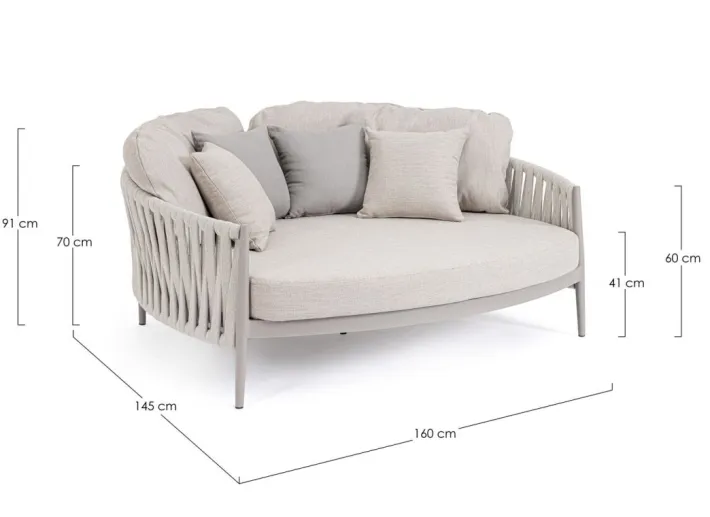 Bizzotto Daybed>DAYBED C-C JACINTA MOON WG24