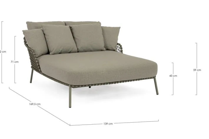 Bizzotto Daybed>DAYBED 2P C-C IVISSA VERDE